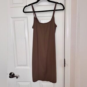 SKIMS Brown Slip Sleeveless Mini Dress